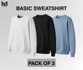 Pack of 3 Premium Basic Sweatshirts - Mayaar Collections