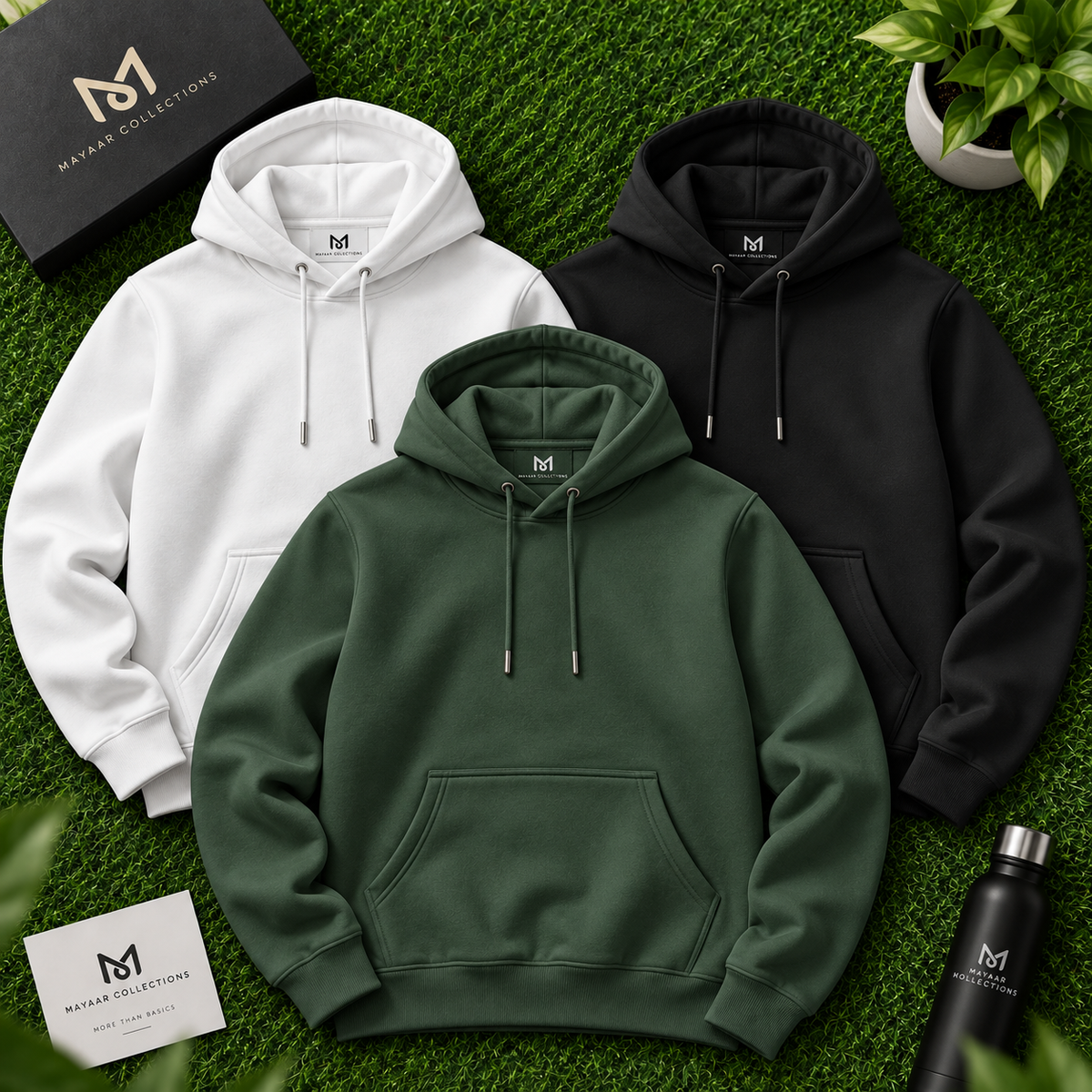 Pack of 3 Premium Basic Hoodies Pullover