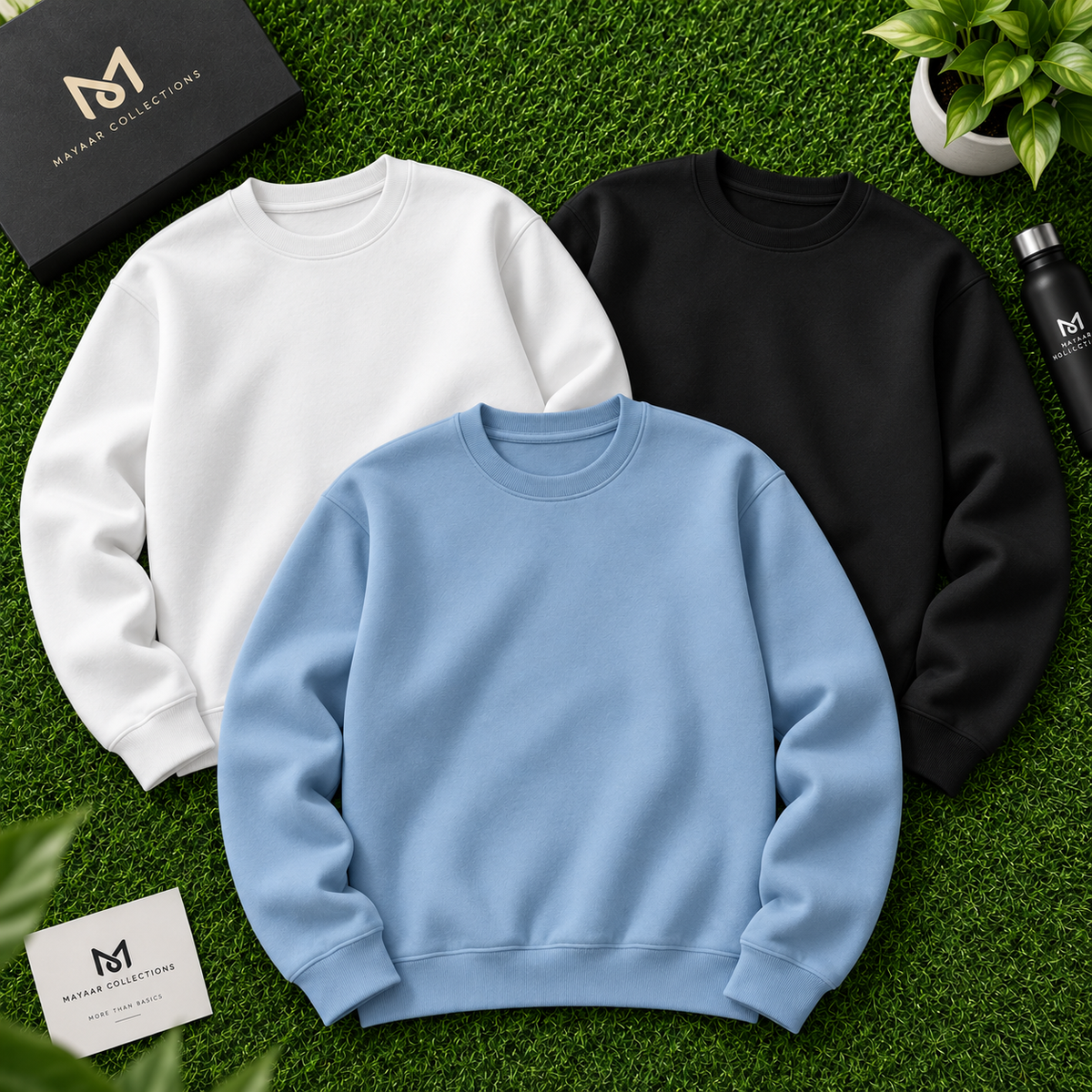 Pack of 3 Premium Basic Sweatshirts