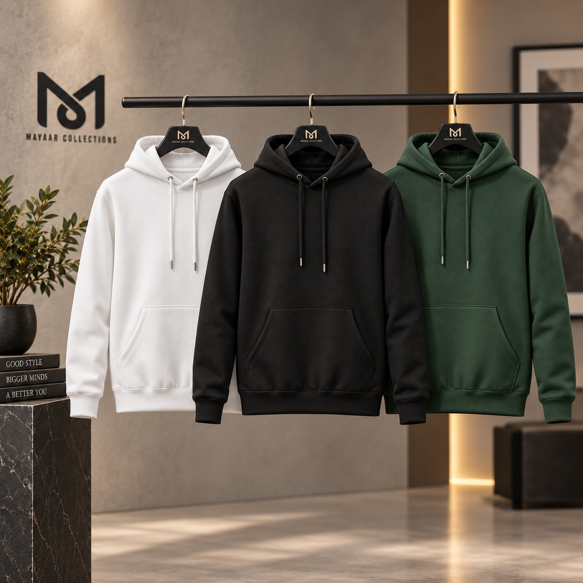 Pack of 3 Premium Basic Hoodies Pullover