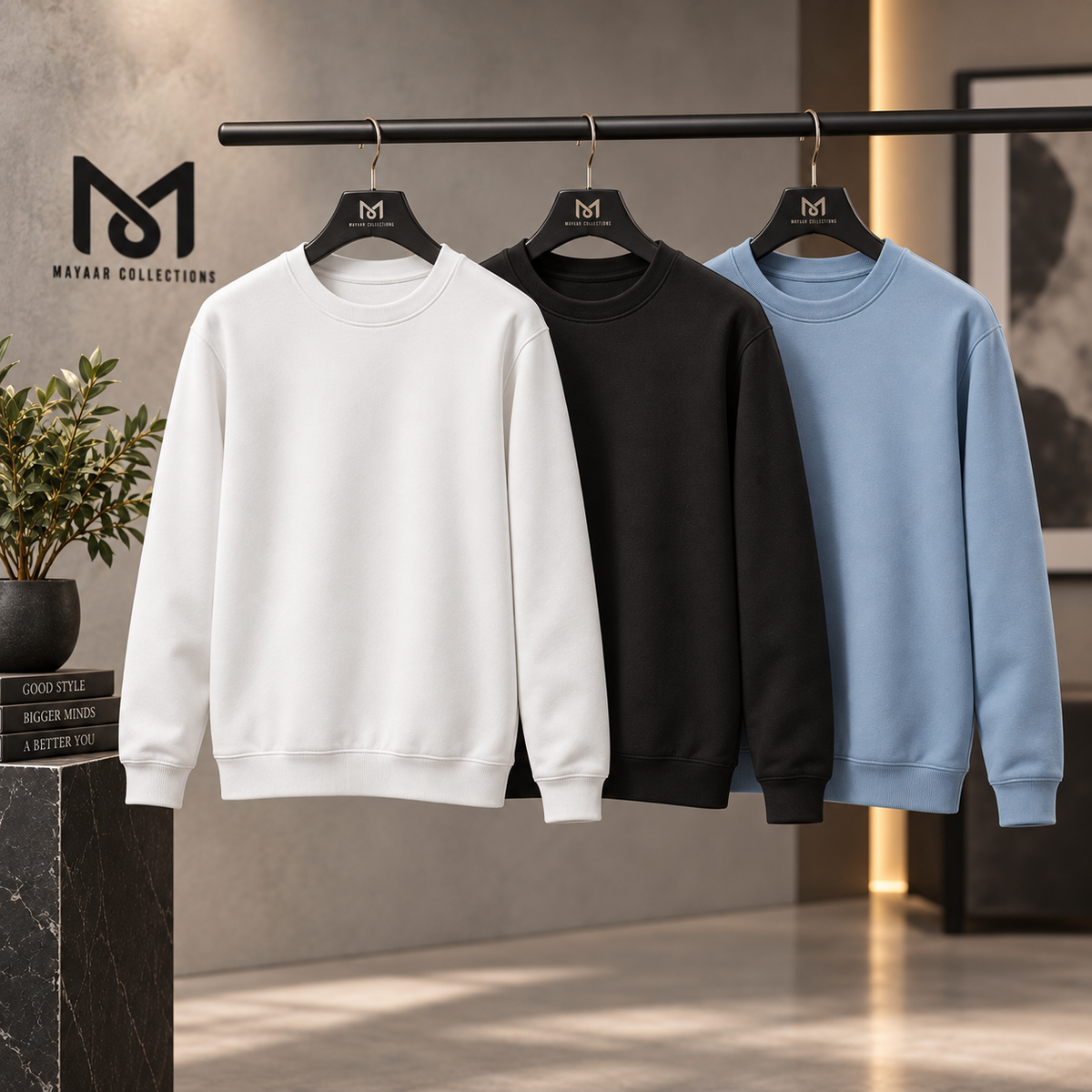 Pack of 3 Premium Basic Sweatshirts