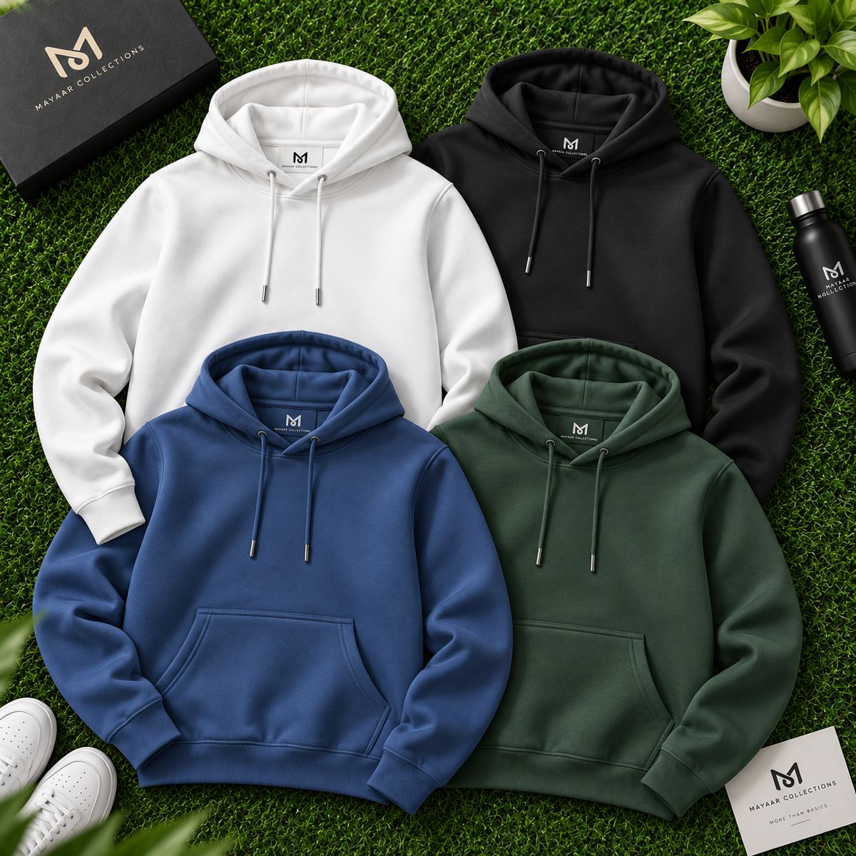 Pack of 4 Premium Basic Hoodies Pullover