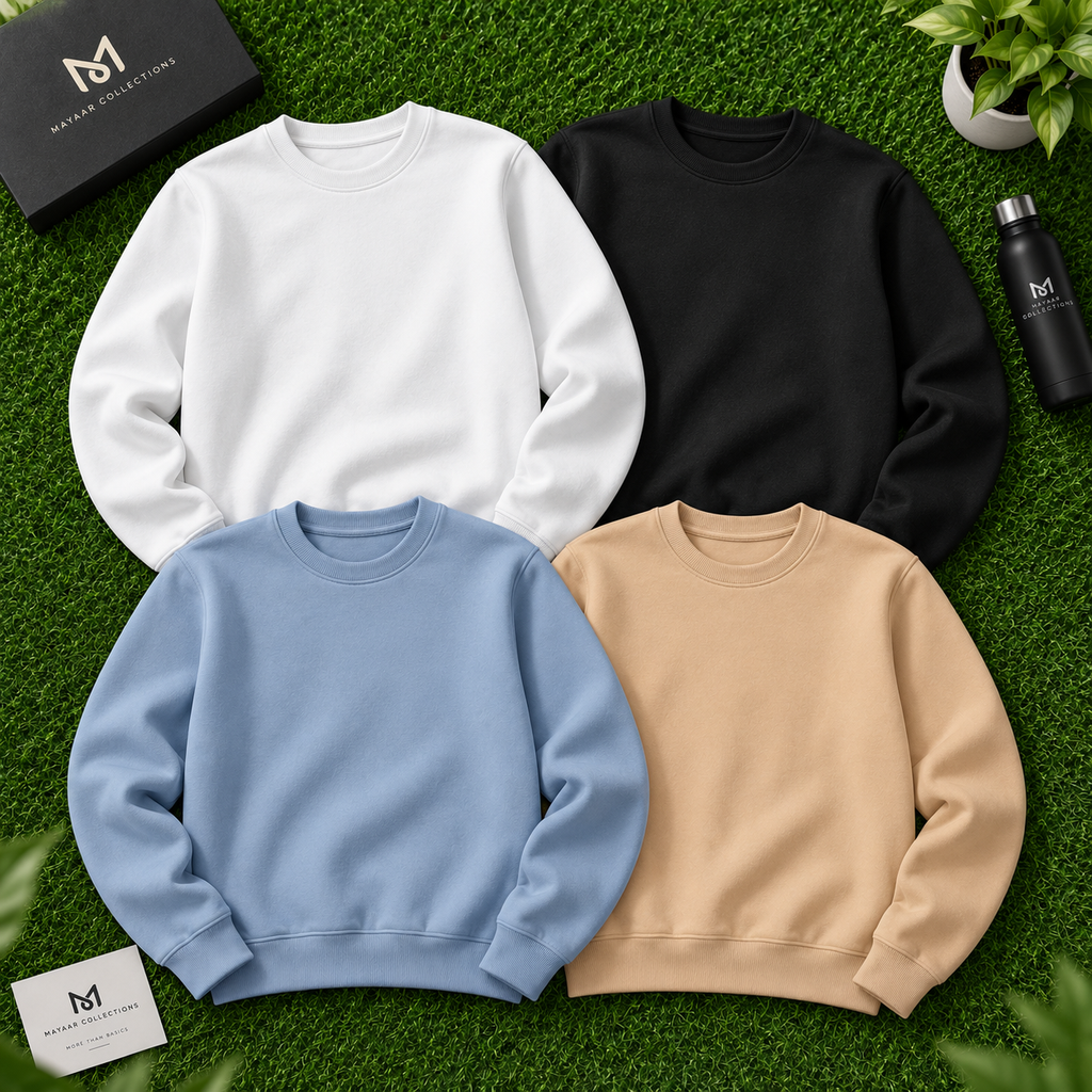 Pack of 4 Premium Basic Sweatshirts