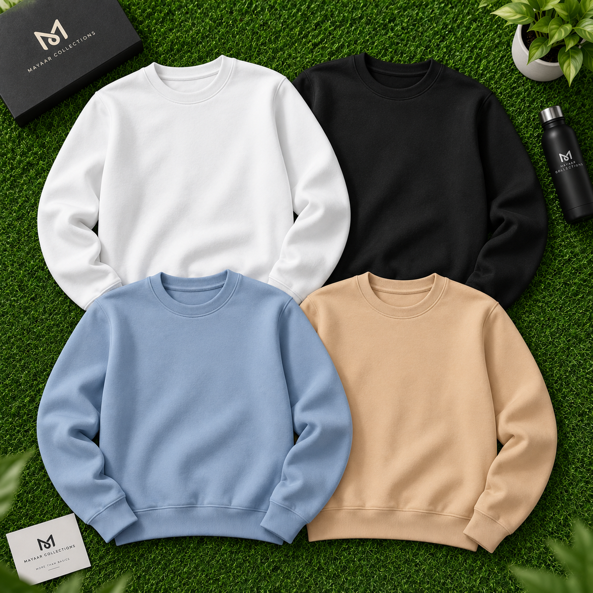 Pack of 4 Premium Basic Sweatshirts