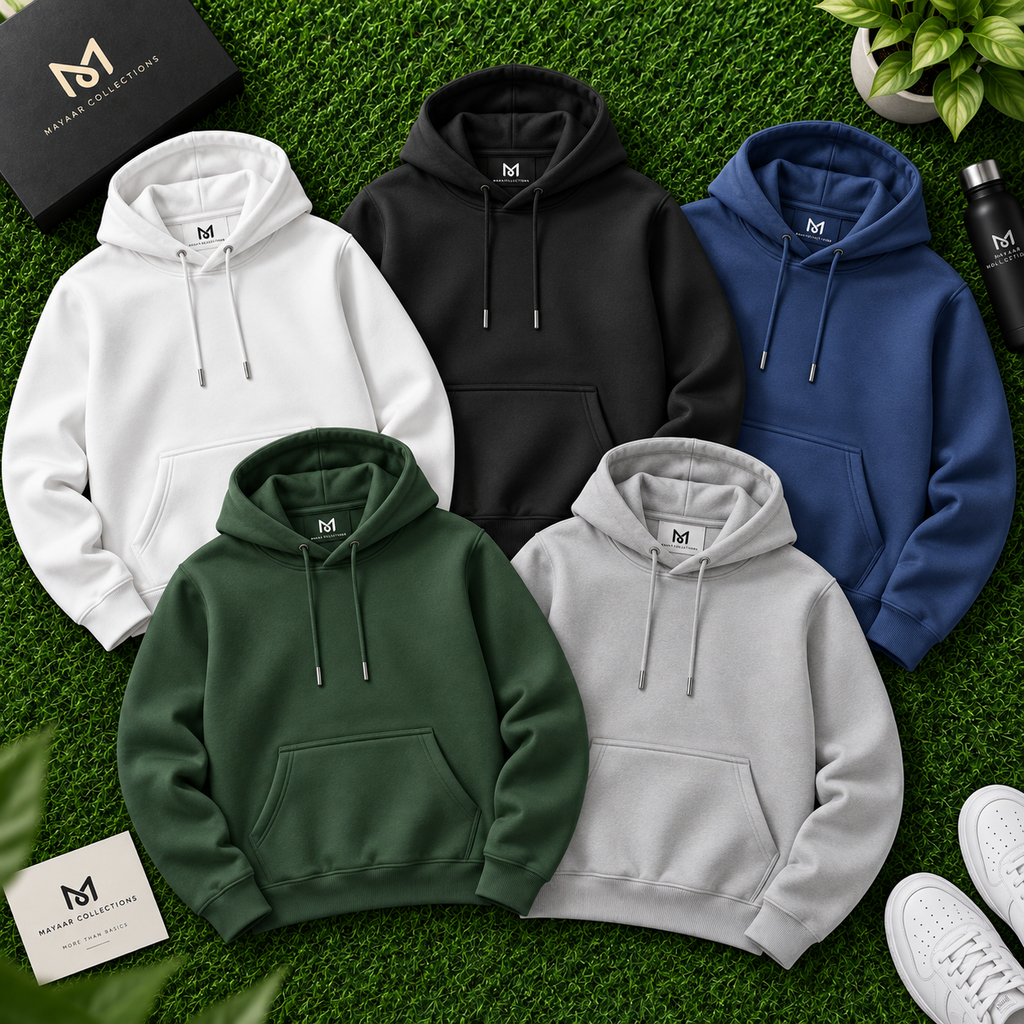 Pack of 5 Premium Basic Hoodies Pullover