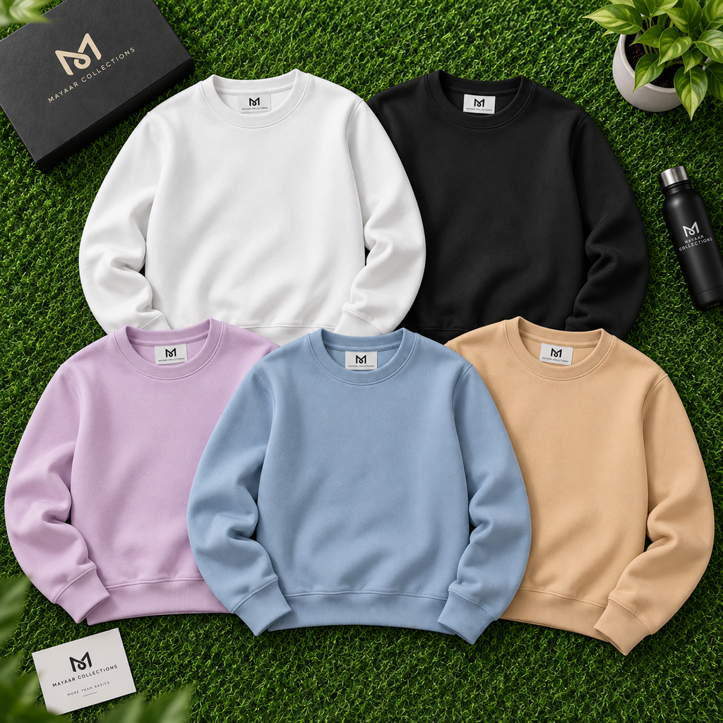 Pack of 5 Premium Basic Sweatshirts
