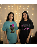 Pack of 2 Women’s Graphic T-Shirts | Casual Short Sleeve Crew Neck Tees