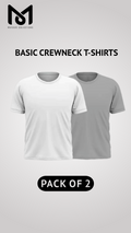Pack of 2 Men's Premium Heavyweight Crewneck T-Shirts - Slim Fit