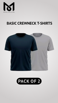 Pack of 2 Men's Premium Heavyweight Crewneck T-Shirts - Slim Fit