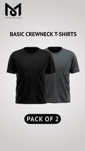Pack of 2 Men's Premium Heavyweight Crewneck T-Shirts - Slim Fit