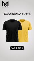 Pack of 2 Men's Premium Heavyweight Crewneck T-Shirts - Slim Fit