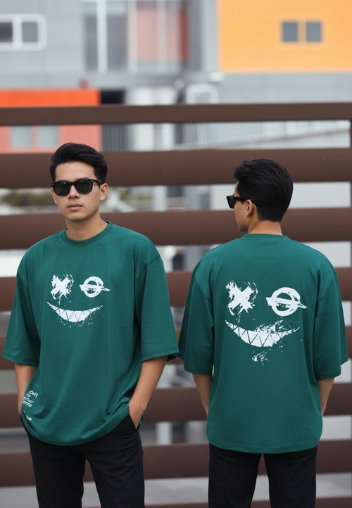 Men’s T-Shirt – Short Sleeve Crew Neck Casual Tee in C-Green Printed Graphic T-Shirt - Mayaar Collections