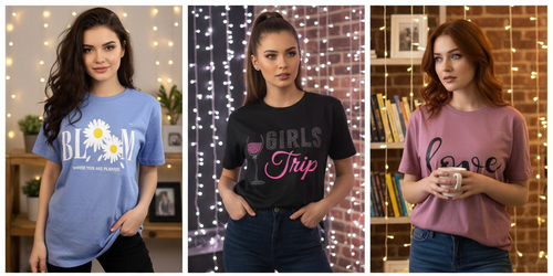 Pack of 3 Women’s Graphic T-Shirts | Casual Short Sleeve Crew Neck Tees - Mayaar Collections